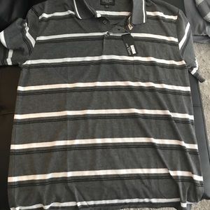 Grey and White Golf Polo